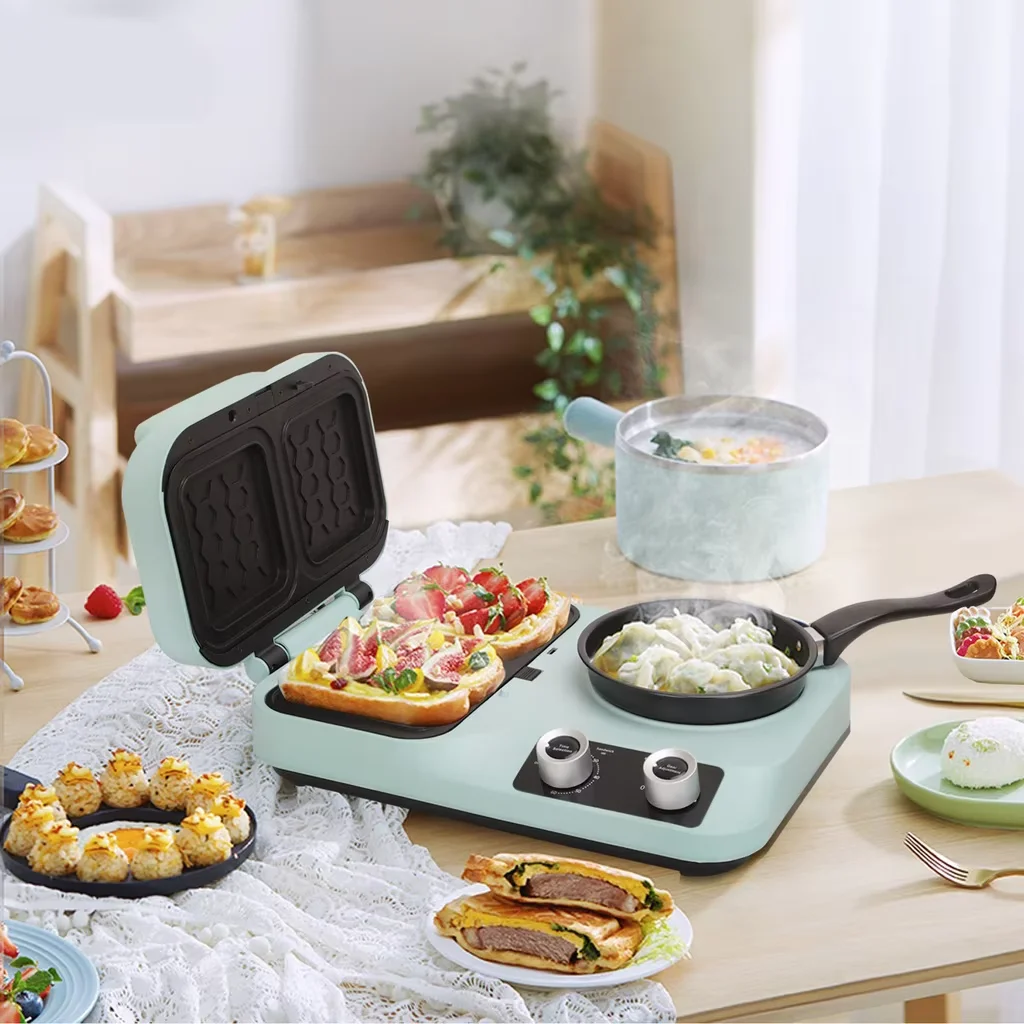 Description Picture 5 of item1500W High Power Multi-Functional Sandwich Maker with Removable Plates - Compact Breakfast Station for Home Use, Toast