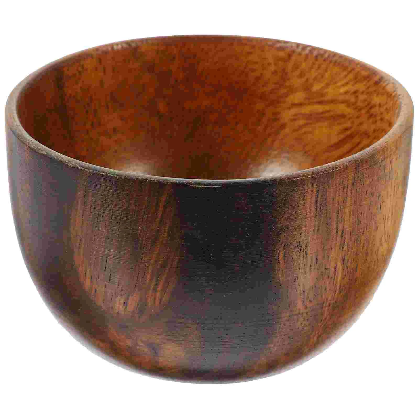 Natural Wooden Bowl Household Food Serving Bowl Lightweight Wooden