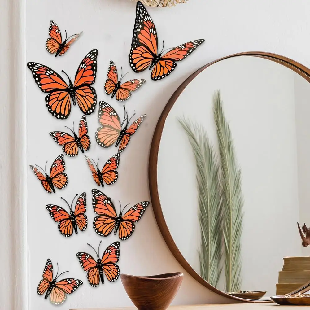 

Attractive Room Decor Butterfly Sticker Exquisite Three-dimensional Butterfly Stickers Home Decorations for Halloween Weddings