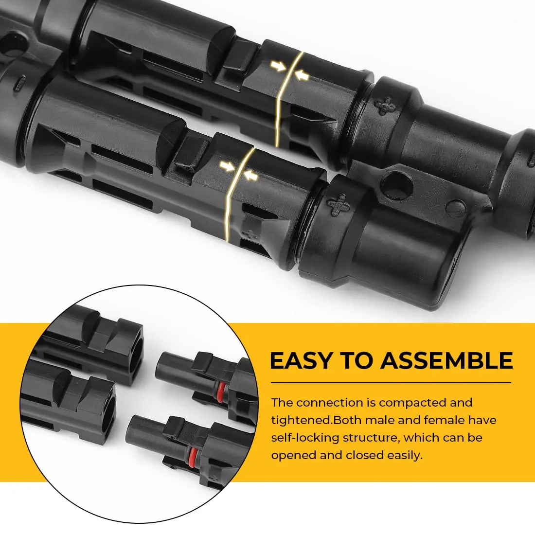 Solar panel connector cable Solar panel branch Y-type connector for parallel connection between FMM and MFF between solar panels 1 pair