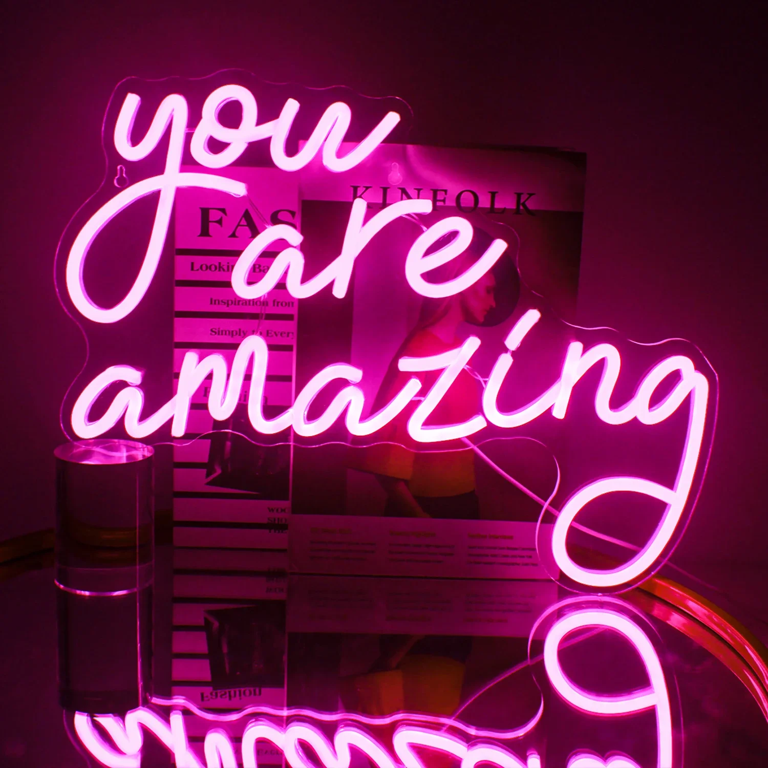 

You Are Amazing Neon Signs Wall Decor Pink Led Lights Sign for Bedroom Decor Neon Lights For Club Bar Home Birthday Christmas