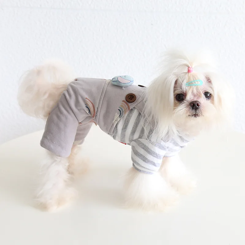 

Rainbow Baby Elephant Four-legged Clothes 2022 Autumn/Winter Cat Clothes Pet Clothes Dog Clothes Kawaii Clothes Dog Costume