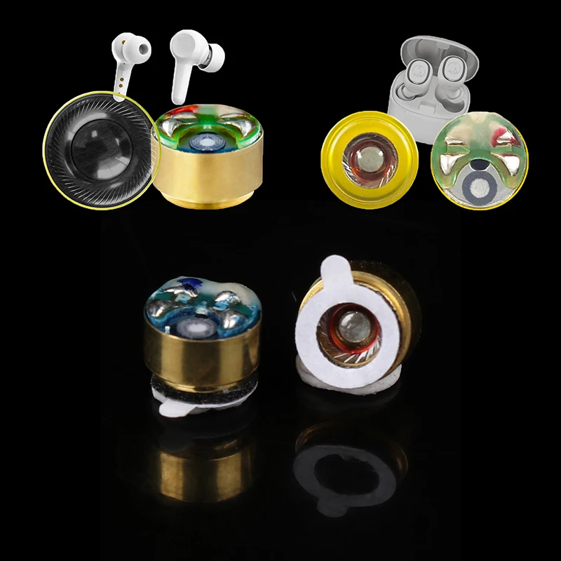 

2Pcs 6MM Earphone Replacement Speaker Unit Heavy Bass Earphone Speakers For Bluetooth Earbuds Headphones Repair Parts