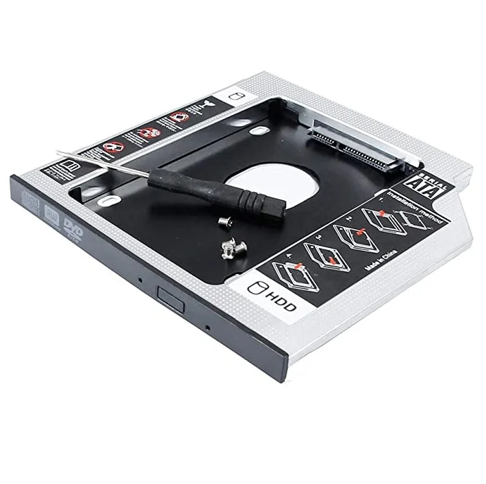 

12.7mm 2nd Box Adapter Caddy Bay SATA HDD SSD Case Tray to Blu Ray BD CD DVD RW ROM ODD Hard Drive for ASUS ACER Toshiba Samsung