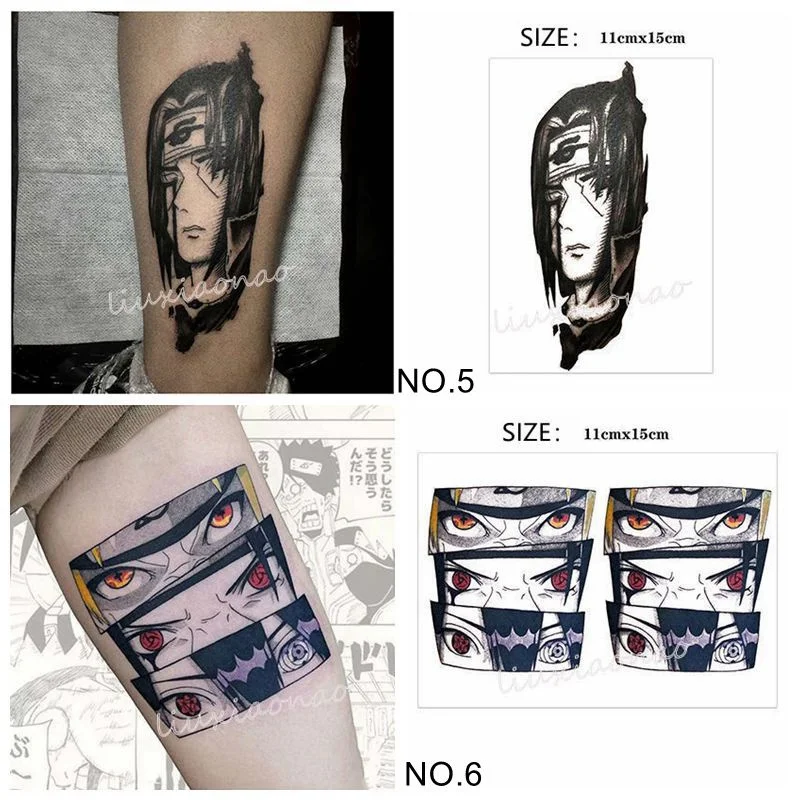 8 Padrões Anime Ninja Tatuagens Temporárias Braço Corpo Cosplay Trajes Dos  Desenhos Animados Preto À Prova Dwaterproof Água Falso Tatuagem Adesivos  Para Mulher Homem - Tatuagens Temporárias - AliExpress
