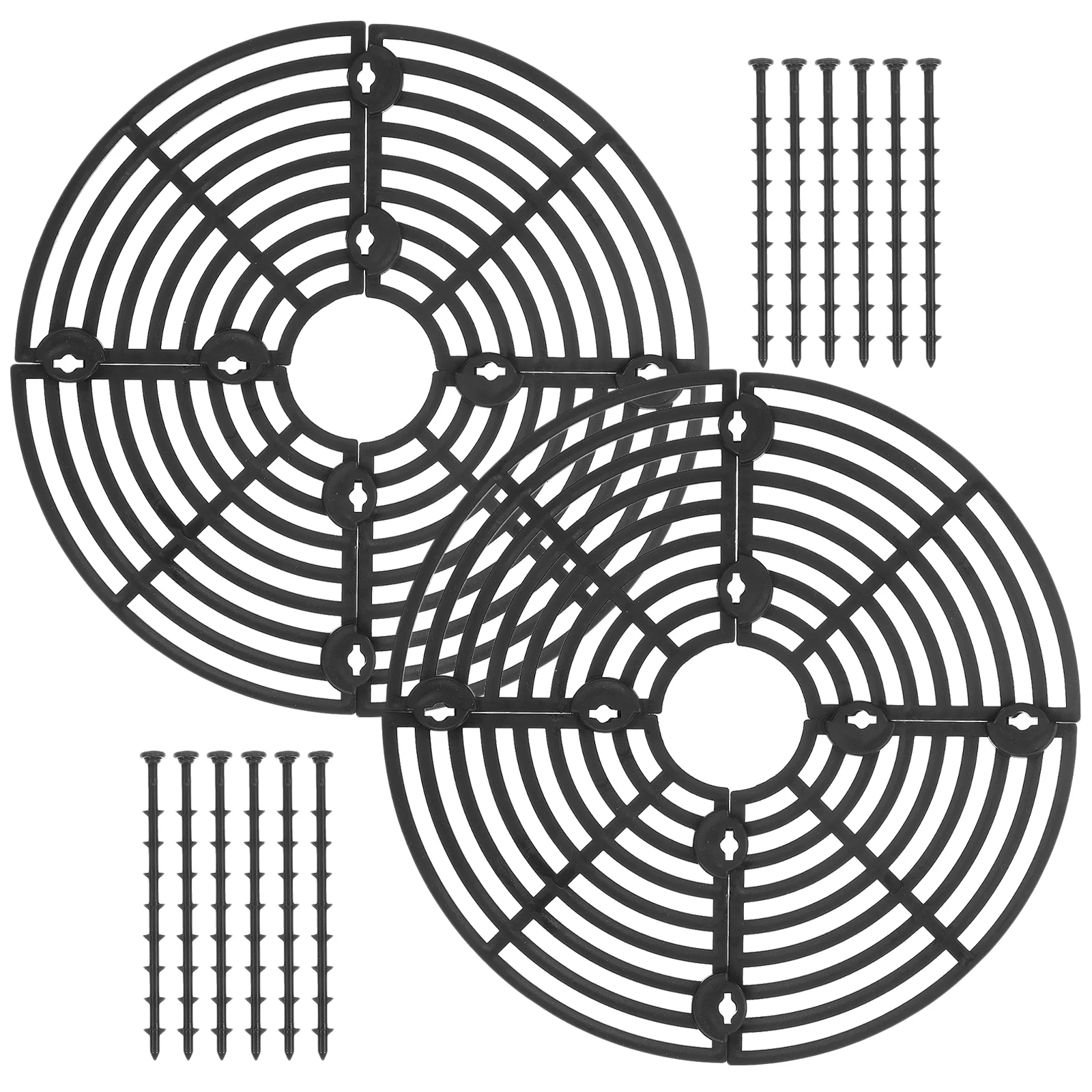 

2 Pcs Flower Pot Soil Cover Flowerpot Protective Pots for Plants Grid Protector Plastic Garden Accessory Child