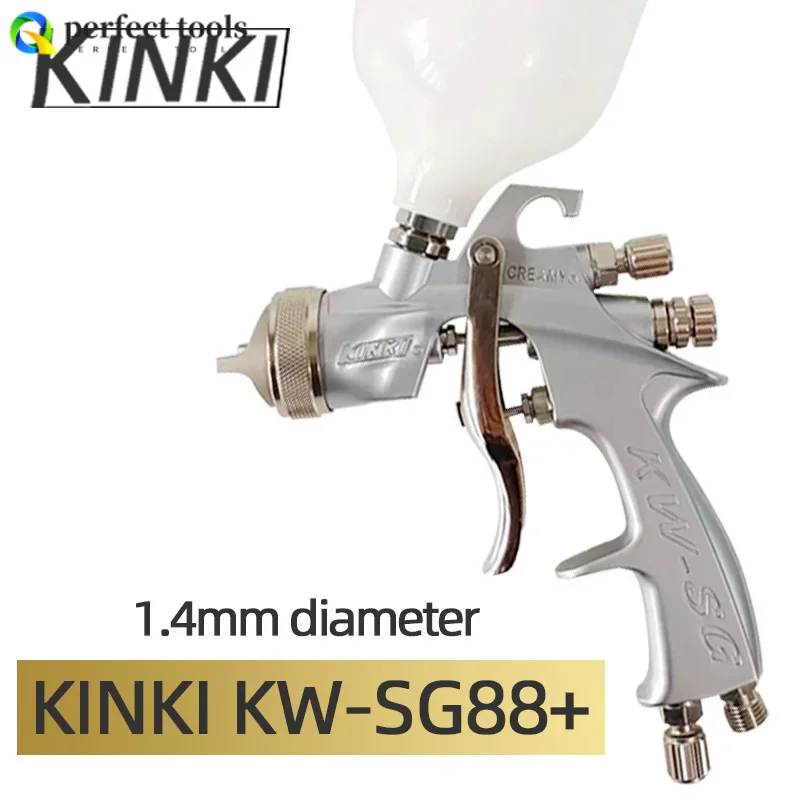 

Japan KINKI KW-SG 88 Spray Gun Car Paint Coating 1.4mm Nozzle High Atomization Gravity Paint Gun On The Pot