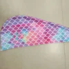 New Fish Scale Print Dry Hair Cap, Colorful Dry Hair Towel, Mermaid Head Scarf, Dry Hair Hat 5