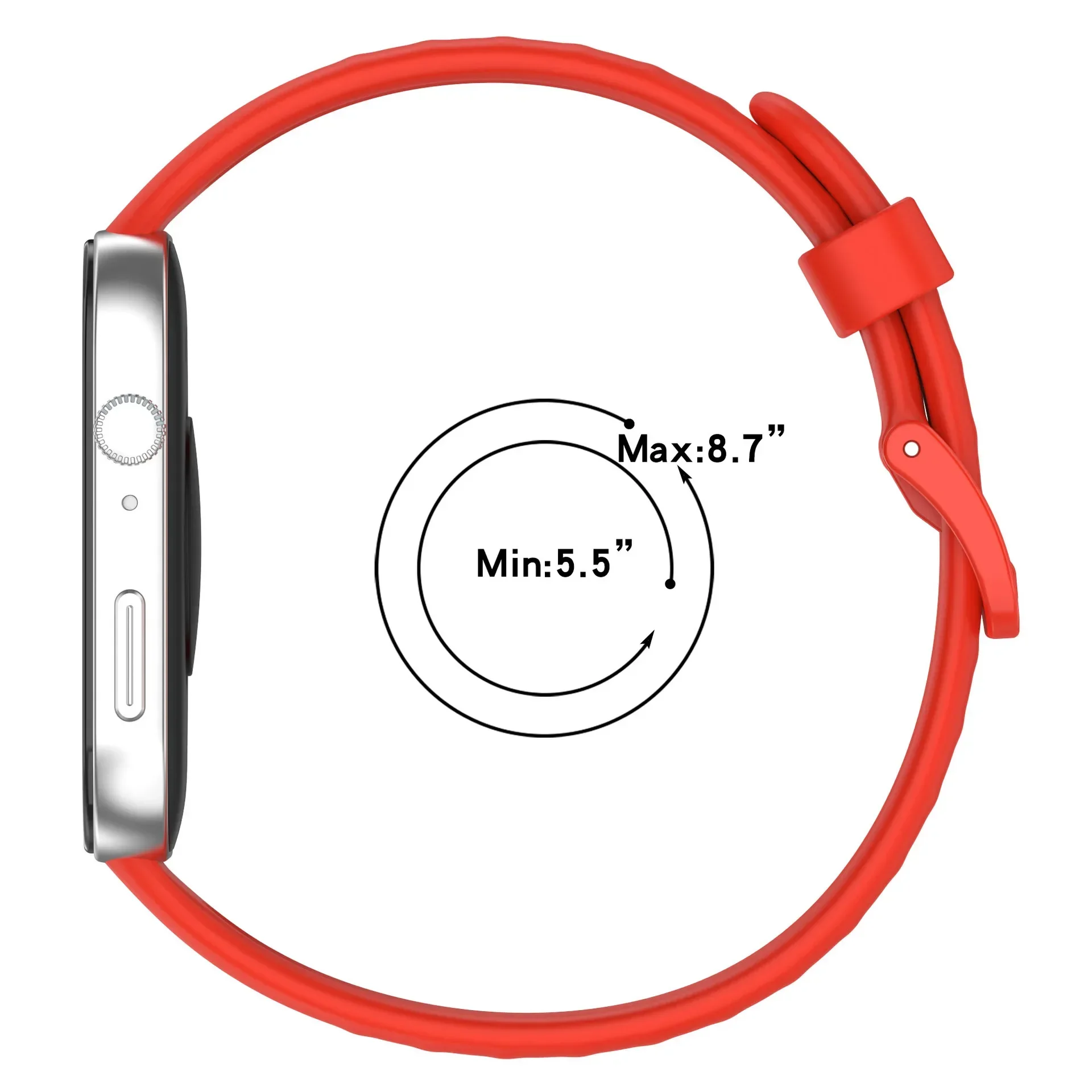 Silicone Watchband with PC Case and Screen Protector for Huawei Watch Fit3 - Replacement Accessories