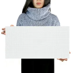 Creative Kids' Building Block Base Board - Large 32x64 Design, Perfect for DIY Construction and Play (White)