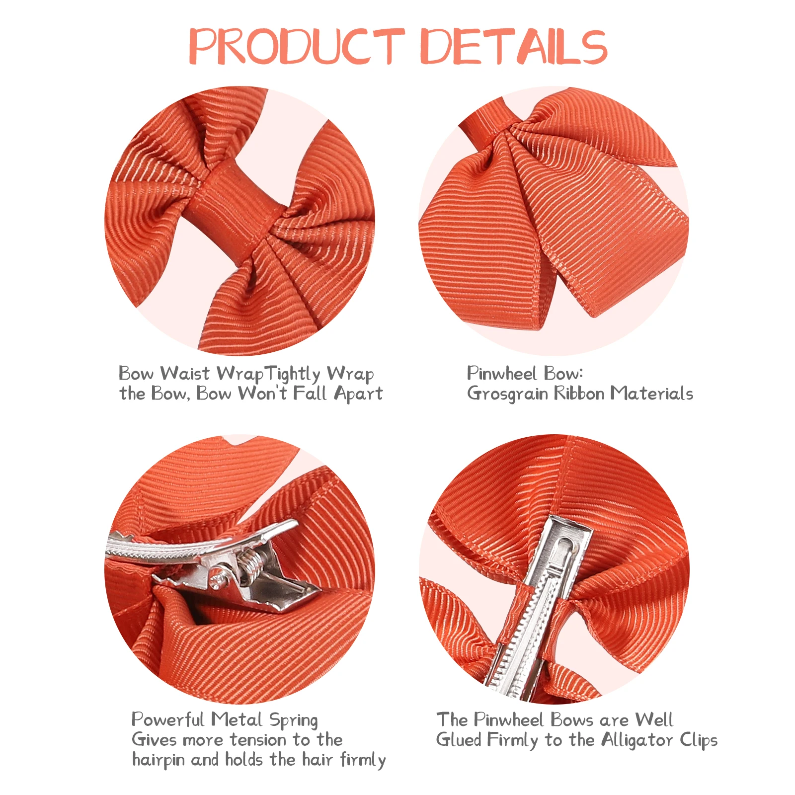 20pcs/set Sweet Random Candy Color Bow Hair Clip for Baby Girls Cute Ribbon Hairpin Kids Headwear Kids Hair Accessories Gifts 3
