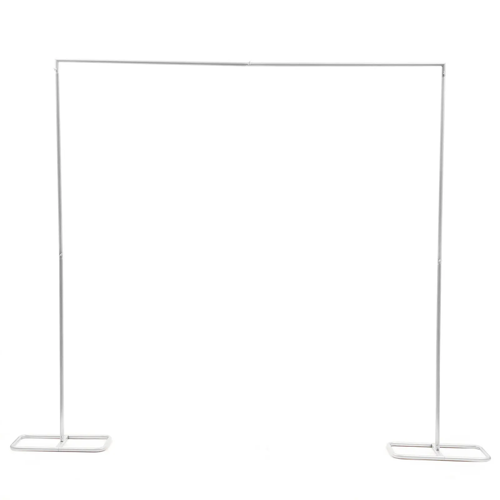 2 * 2.1M Balloon Arch Stand White Metal Ballon Arch Holder Stand Kit Square Iron Wedding Stand, Background Decoration, Suitable