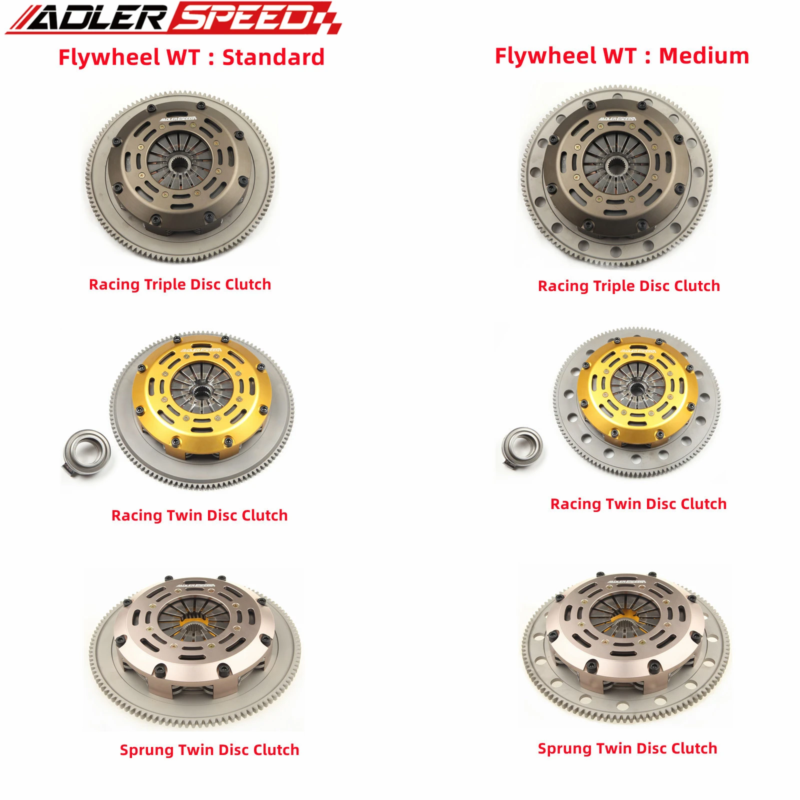 Adlerspeed Race/ Sprung Clutch Twin /triple Disc Standard / Medium