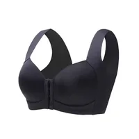 Soutien-gorge sans couture grande taille pour femme, style gilet à boutons sur le devant, bonnets fixes, confortable toute la journée, sous-vêtement amincissant la poitrine 5