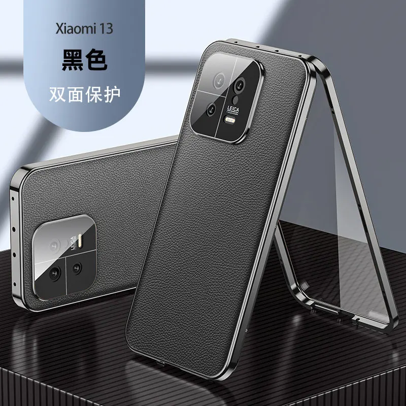 For Xiaomi Mi 13 Mi13 5G Case 360 Full Protection Front Tempered Glass Cover with Back PU Leather Case for Xiaomi 13 Xiaomi13 5G