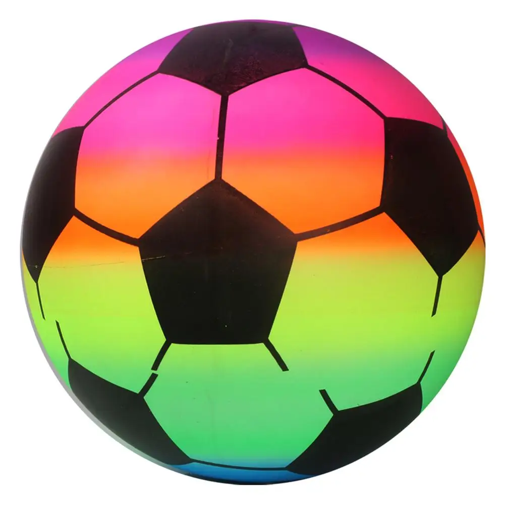 Inflatable Summer Beach Ball Pool Swim Rubber Rainbow Beach Volleyball Garden Game Net Kids Toy