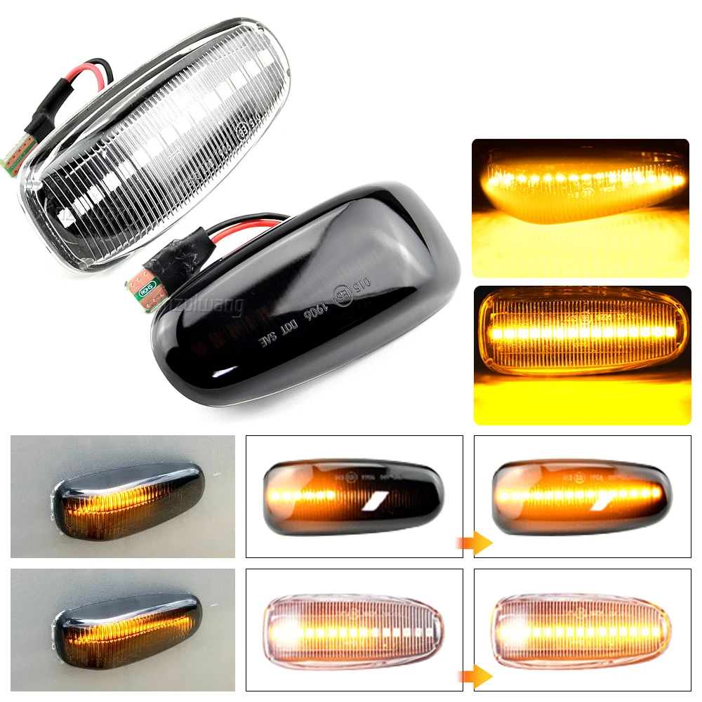 2pcs Car Side Marker Light Indicator Light Lamp Side Repeater For Mercedes For Benz W210 W208