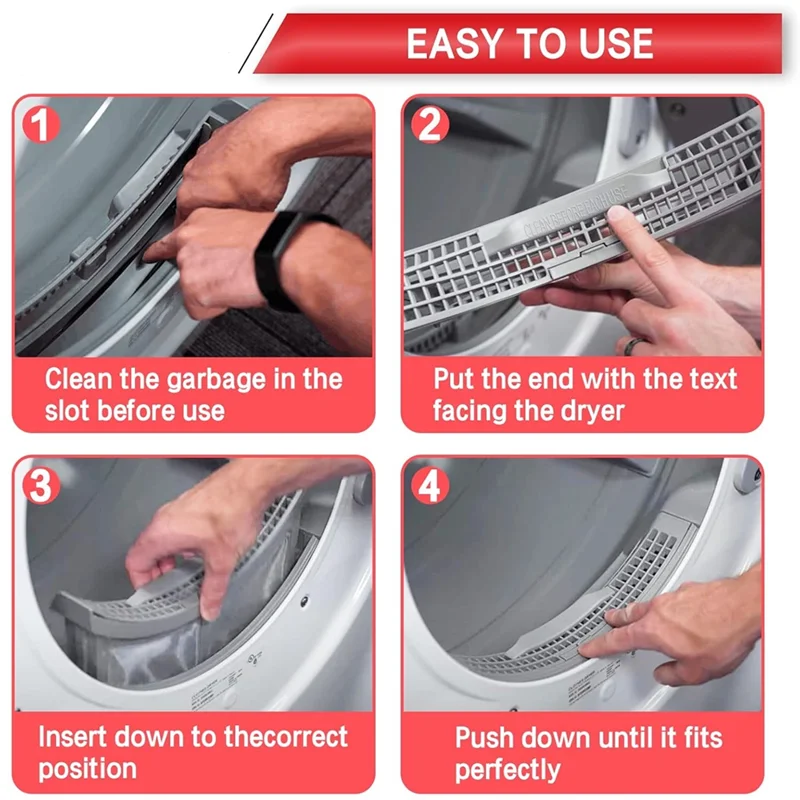 DC61-02595A Dryer Lint Trap Filter Replacement For Samsung Dryer Replaces AP4578777 PS4206799 EAP4206799 DV42H5200EW/A3