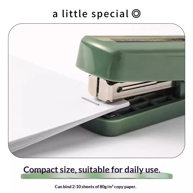 일본 코쿠요 1미터 신형 퓨어 휴대용 미니 스테이플러, 학생들의 시험지 및 사무용 문서를 위한 소형 제본 도구