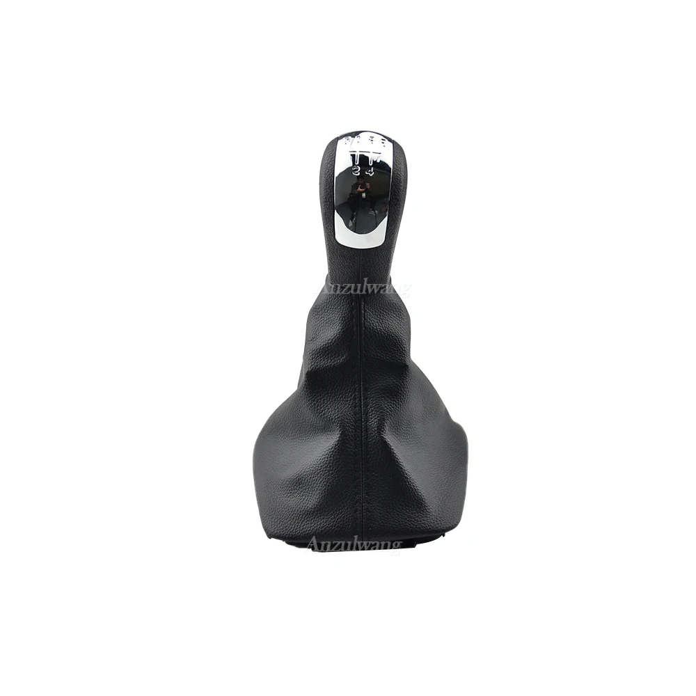 Pommeau De Levier De Vitesse 5 Vitesses Avec Soufflet Cuir Pour Skoda Octavia A5 (2004-2012) - Noir, Remplacement Direct - 7