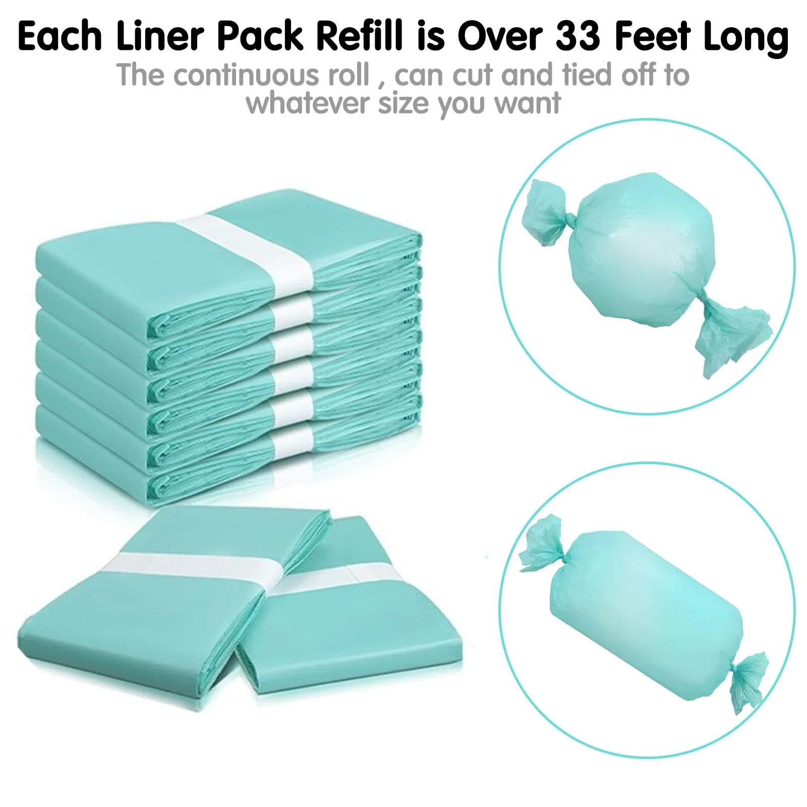 Trash Bags Refill Diaper Pail Refills Bady Diaper Refills For ClASSIC Dekor And KORBEL Diaper Garbage Bags For 16L Trash Bucket Replacement Liners