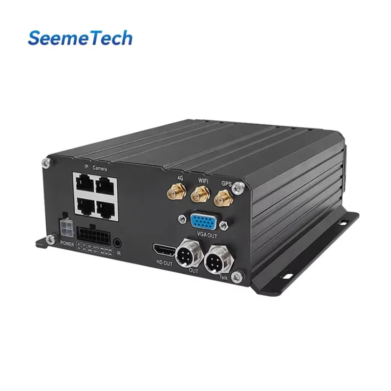 시유 시미테크 4채널 IPC 2MP 카메라 MNVR (4G/WiFi/GPS AI ADAS DMS BSD 야간 투시 기능 탑재) 모바일 DVR SD/HDD 저장 H.264/H.265 지원