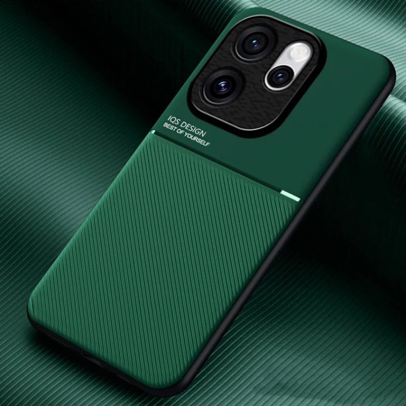 Magnetic Leather Phone Case with Soft Silicone Bumper Back Cover – Premium Car Mount Design