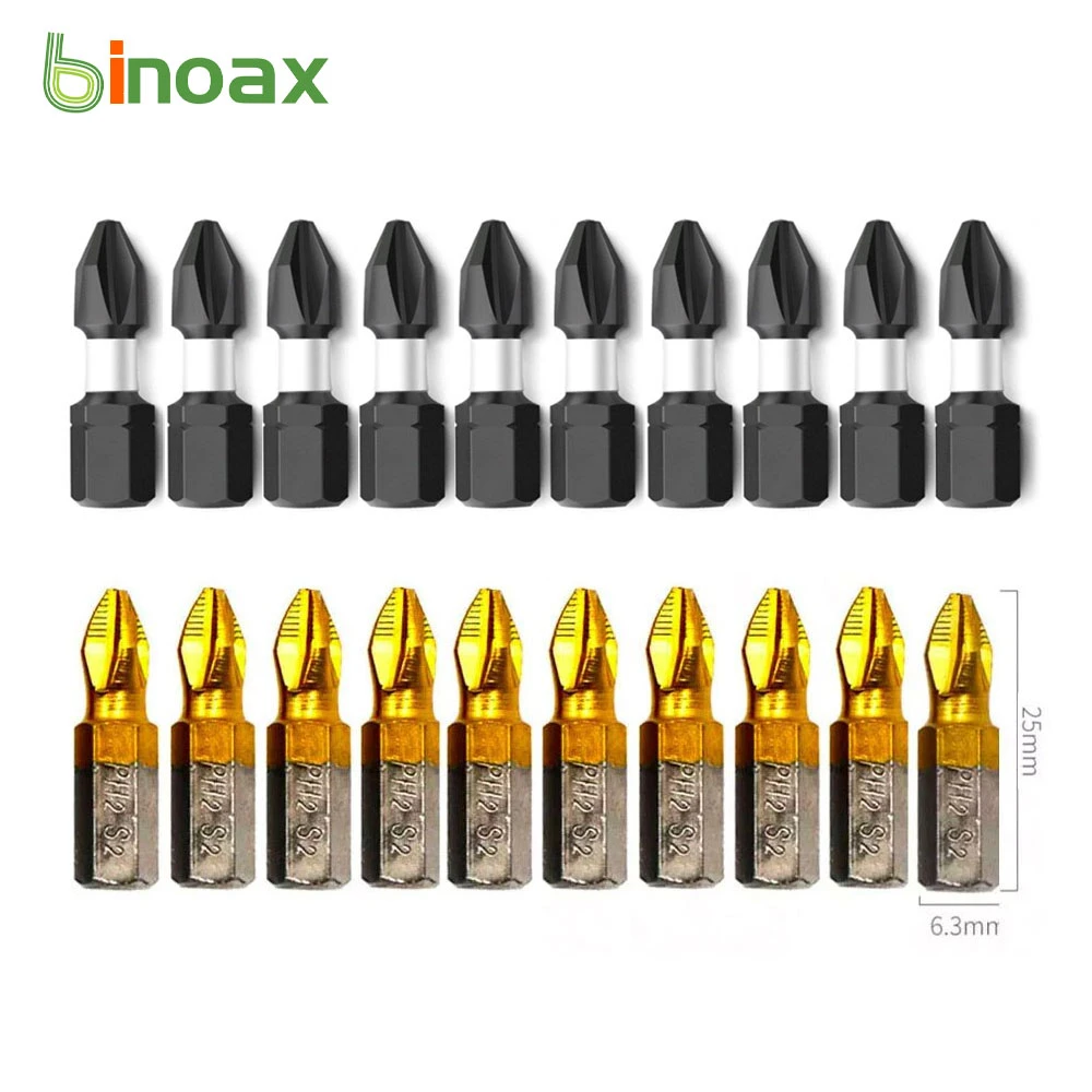 10pcs 25mm PH2 Screwdriver Bits Phillips Screwdriver Drill
