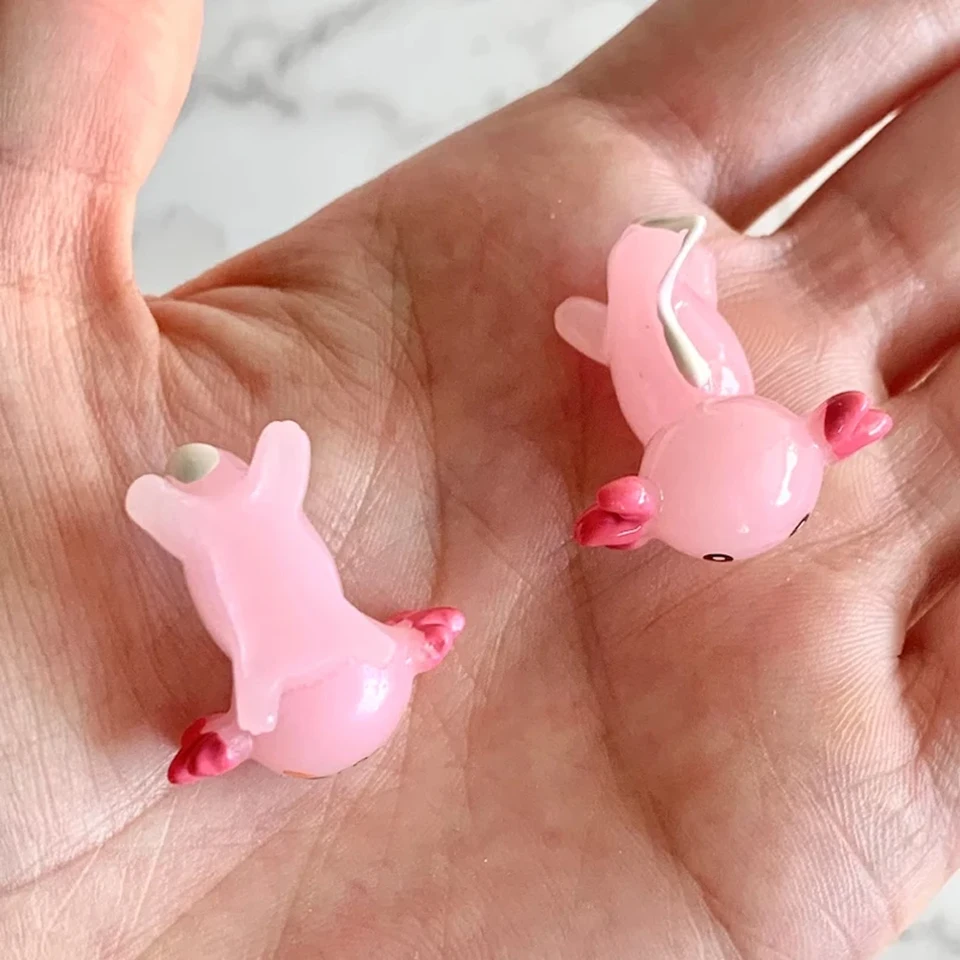 70 Mini Statuine Axolotl In Resina - 7 Colori, 2,5 Cm - Decorazioni Per Giardino Fatato, Acquario, Terrario E Fai Da Te - 3