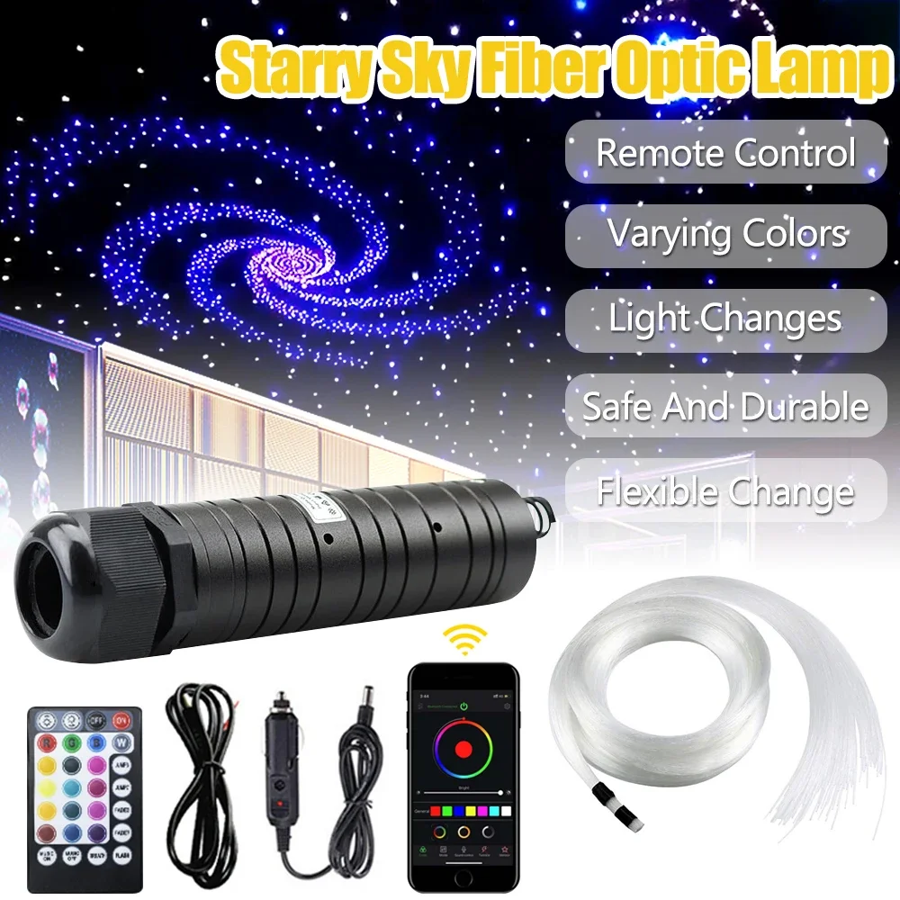 6W DC12V Fiber Optic Star Ceiling Lights Kit RGBW Car Roof Star Lights APP Music Control Led Car Starry Sky Ceiling Lamp fiber optic lamp fiber optic ceiling kit