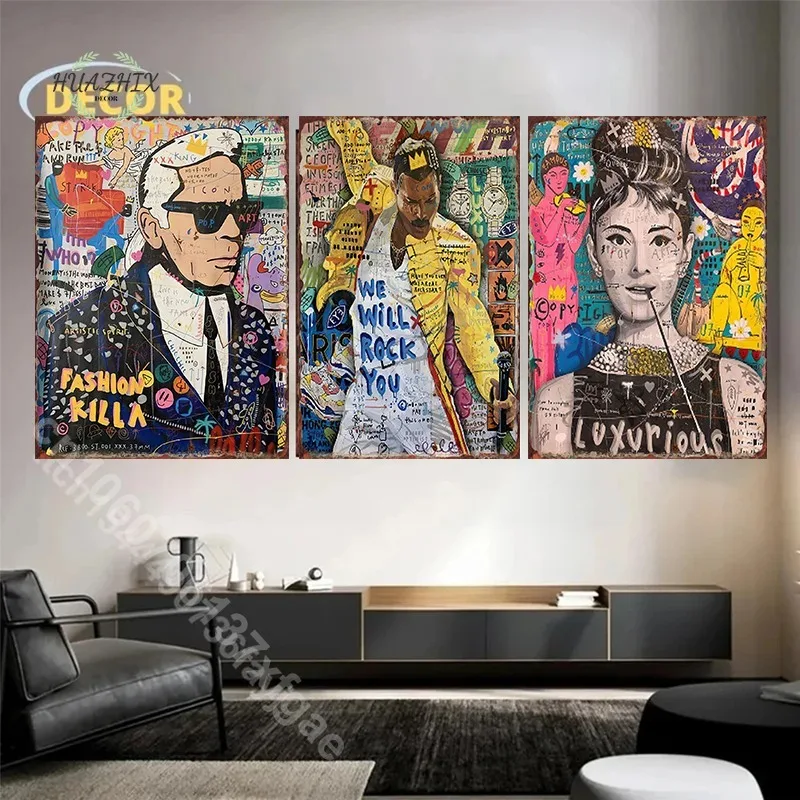 

Banksy Graffiti Street Metal Tin Sign Posters for Iron Plate Vintage Art Living Room Home Aesthetics Wall Hanging Decoration