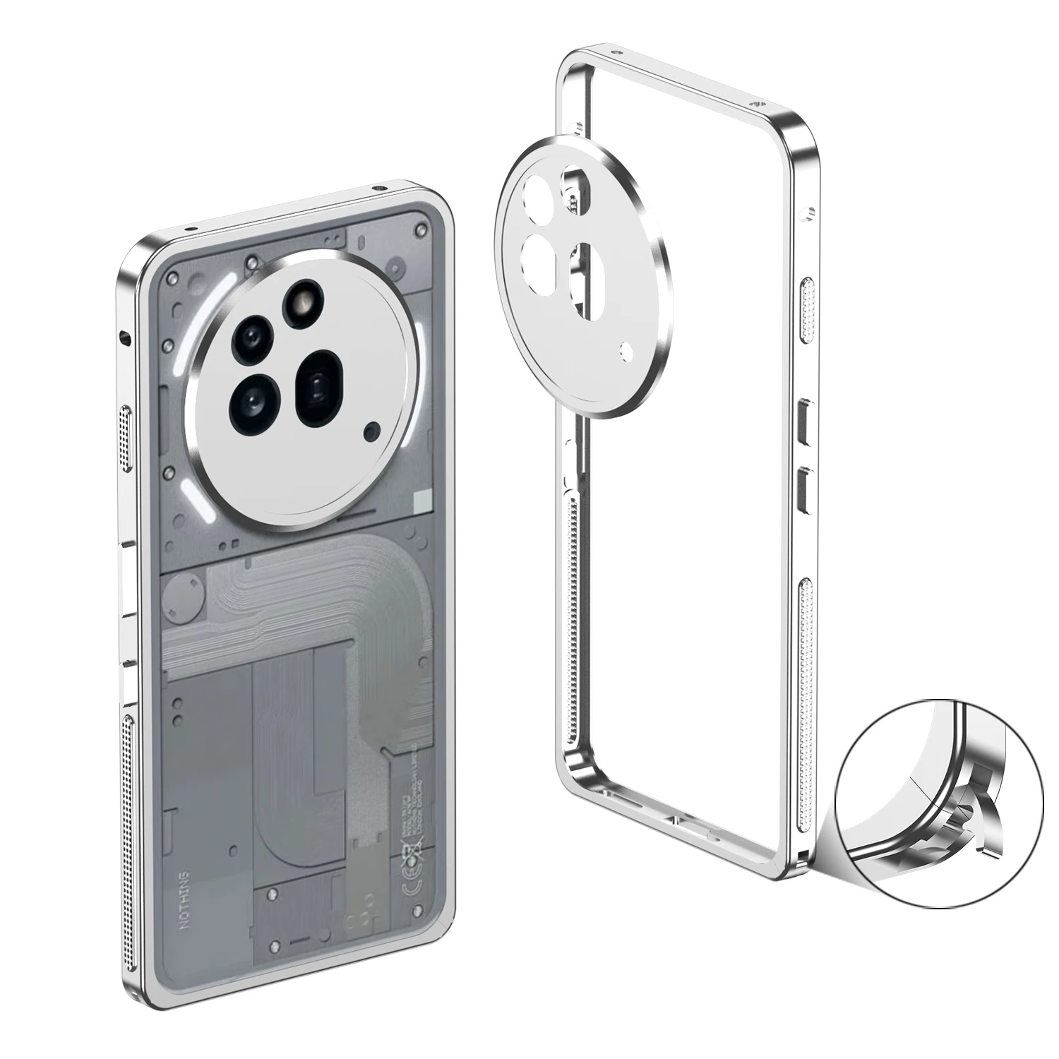 Luxury Metal Frame Heat Dissipation Shockproof Bumper Case
