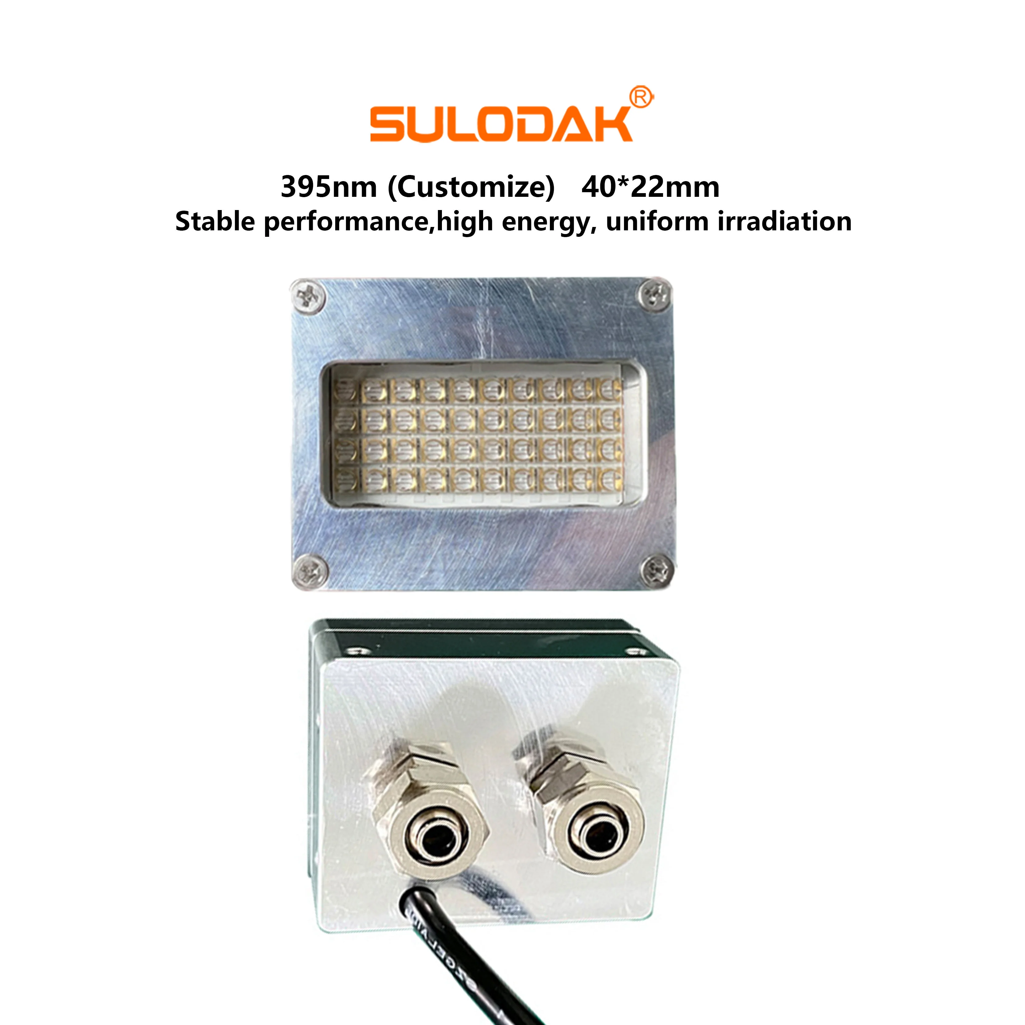 6090 6045 LED 경화 램프 100W 수냉식 395NM 10Wcm2 TX800 XP600 프린트헤드 개조용 바니시 경화 조명