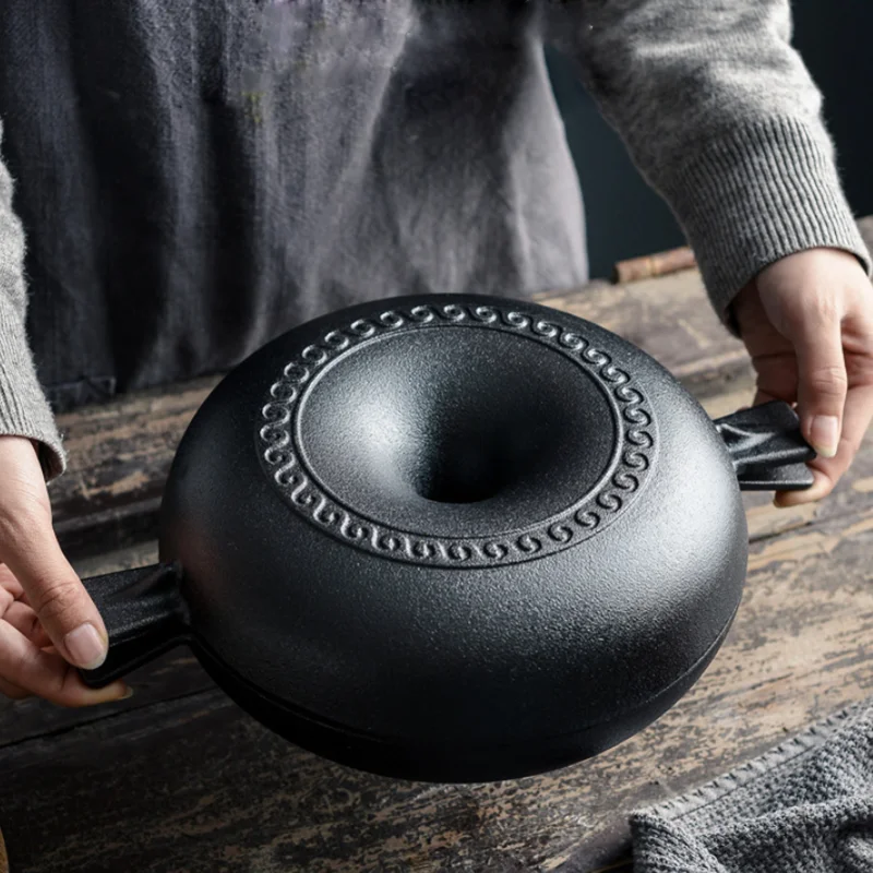 Cast Iron Potato Baker Stove Top Pot Baked Sweet Potato Pot