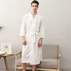 Peignoir de couple personnalisé brodé avec noms et logo, vêtements d'intérieur, peignoir en tissu gaufré pour couples, robe de spa pour hommes et femmes