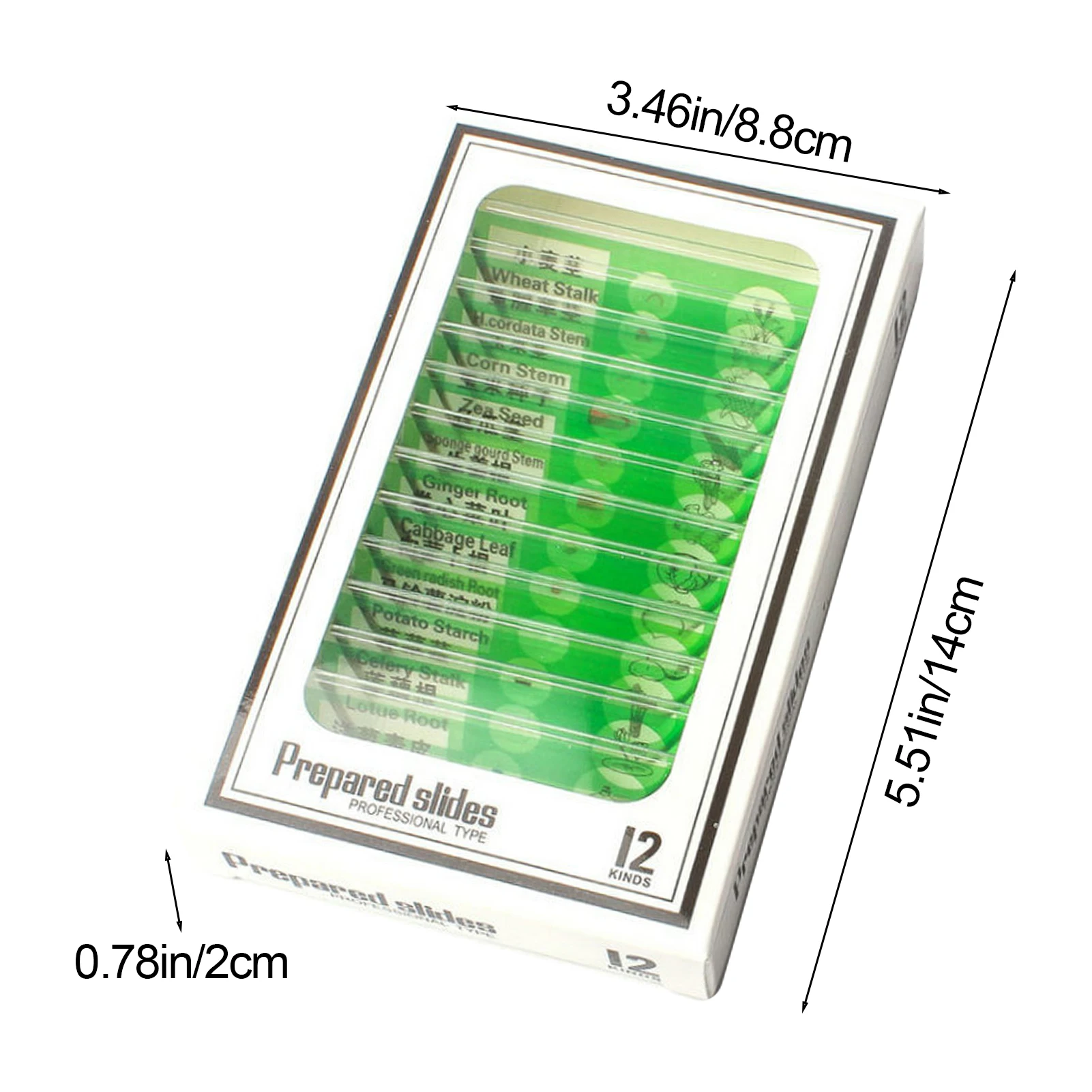 12pcs Kids Prepared Microscope Slides Of Animals Insect Plants Vegetable Sample Specimens For Stereo Microscopes Education Gift