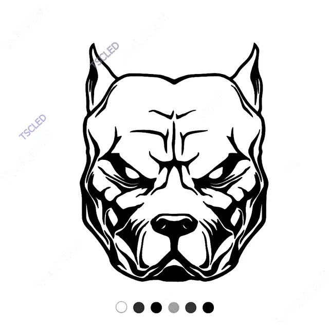 

Angry Standing Bulldog Pet Dog Tag Sticker 17cm