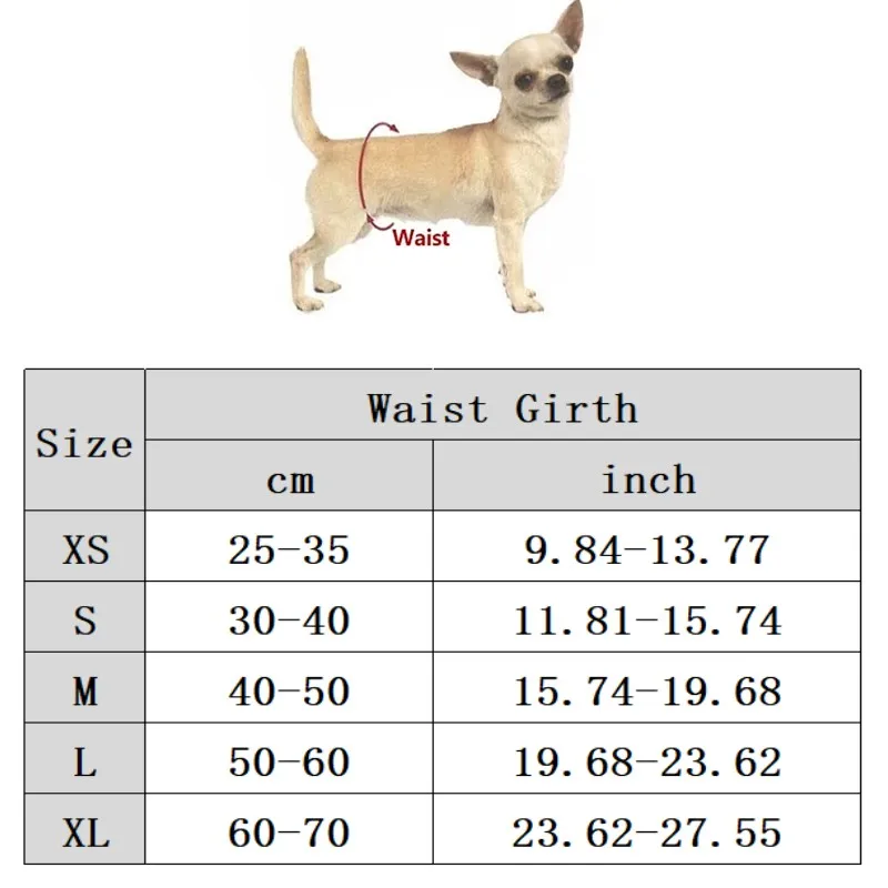 Washable Reusable Pet Diapers - Adjustable Female Dog & Cat Physiological Safety Pants