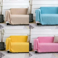Simple Cushion Ins Style Sofa Towel Fashion Lunch Break Blankets Room Decorate Nordic Solid Color Four Seasons Cotton Blanket 2