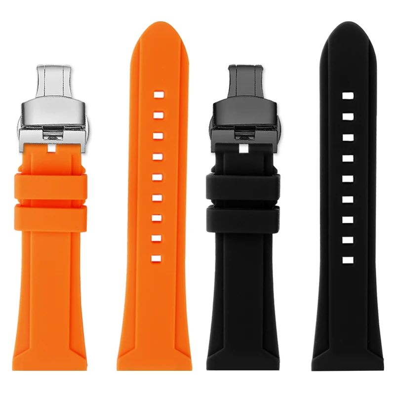 24 26mm For Diesel silicone watchband DZ4318 7395 4496 4323 Jeep Hamilton Breitling waterproof rubber soft watch str