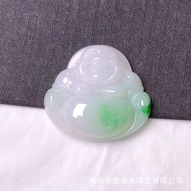 

Live Broadcast Supply Wholesale Myanmar Natural Emerald Pendant a Goods Color Little Buddha with Certificate