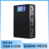 MeLE Quieter HD3 Fanless Mini PC Windows 11 Pro Celeron N5105 8GB 128GB Industrial IoT Computer, SSD HDD Gigabit Ethernet PXE 4K 1
