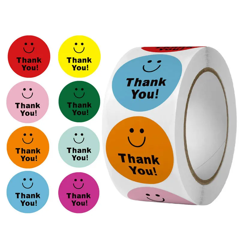 

Rewards encouragement stickers Kindergarten teacher’s face smiling face expression round happy seal Band-aids 25mm