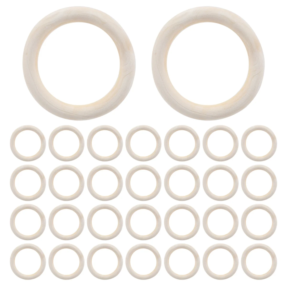 

30Pcs 70mm Wood Rings,Wooden Ring Wood Circles for DIY Crafts, Macrame Plant Hanger,Ornaments and Jewelry Making