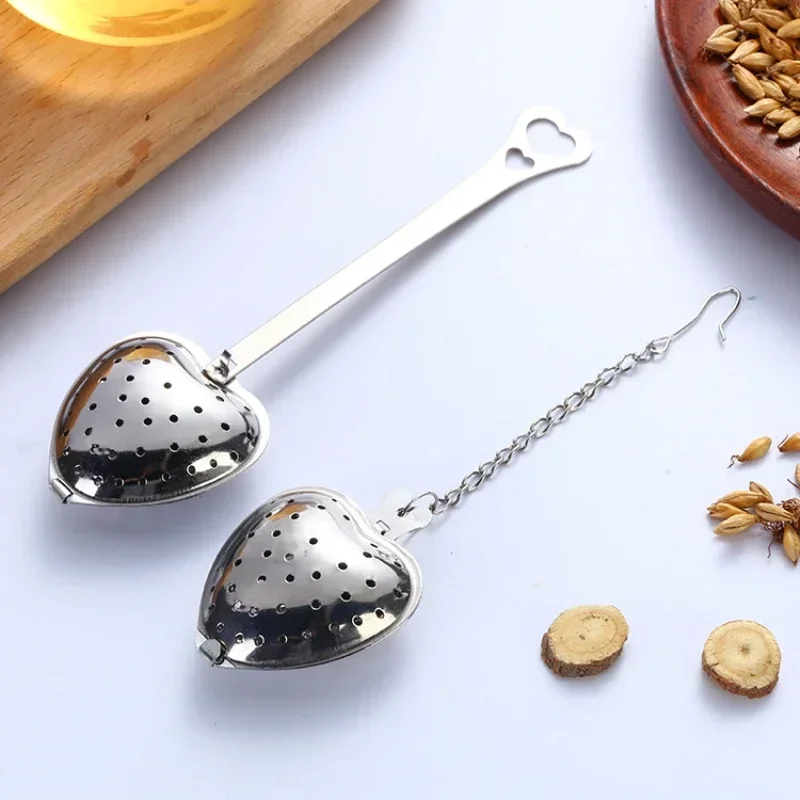 Tea Strainer Heart Shape Stainless Steel Tea Infuser Locking Spice Ball Strainer Mesh Infuser Strainers Kitchen Accessories tea infuser,tea strainer,tea filter