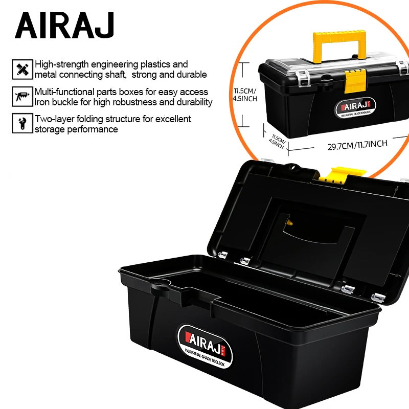 صندوق أدوات بلاستيكي متين، احترافي، متعدد الوظائف،...