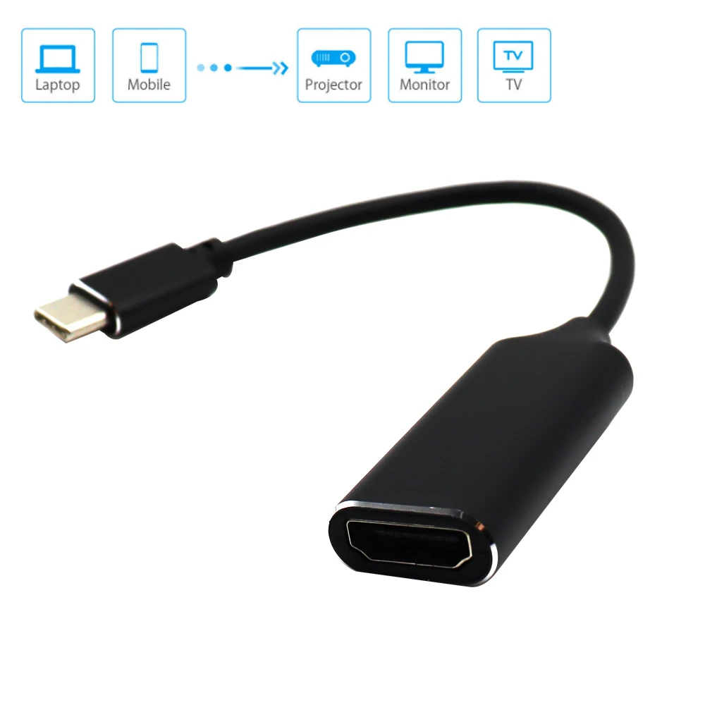 4K USB-C to HDMI Adapter Converter - Type C to HDMI-Compatible for High-Resolution Display