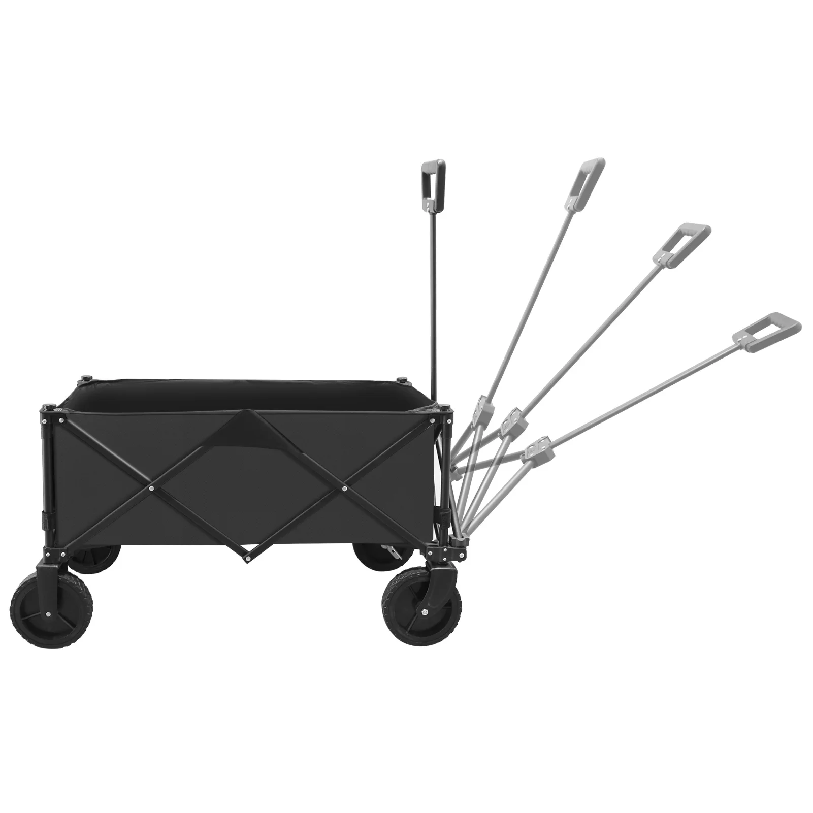 Folding Trolley Outdoor Portable Cart Large Capacity Multifunction Carrier Handcart Camping Wagon Beach Picnic Wheeled Cart