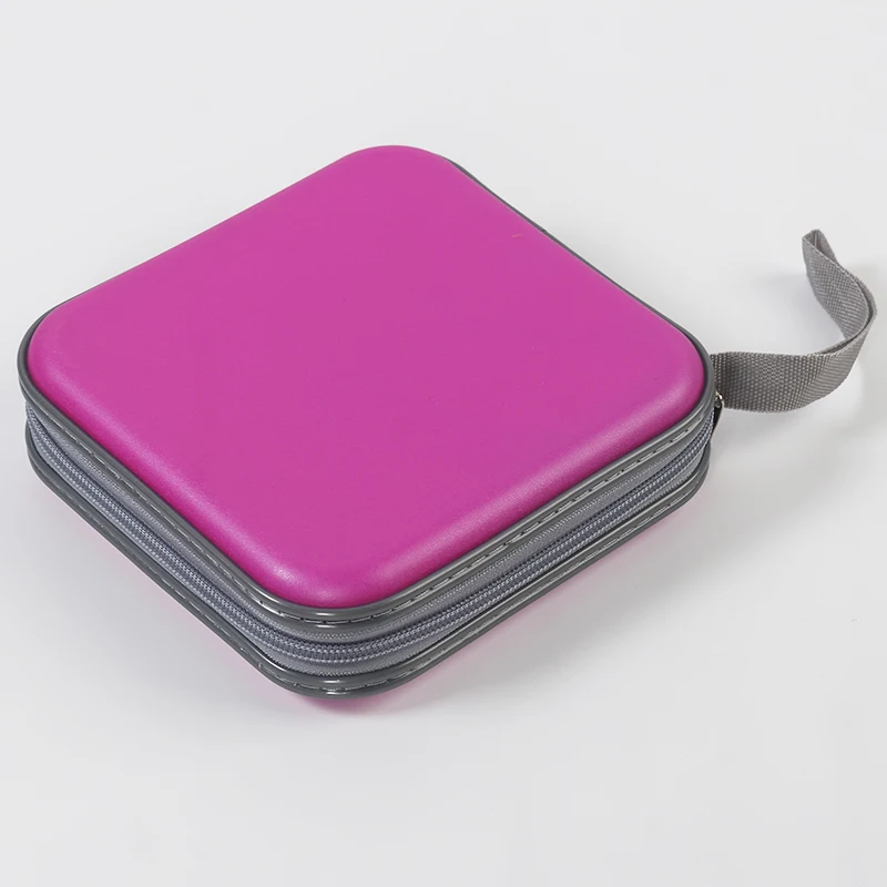 Compact and Durable CD/DVD Storage Case with Zipper - Portable Non-Slip Organizer for Home, Car, and Travel
