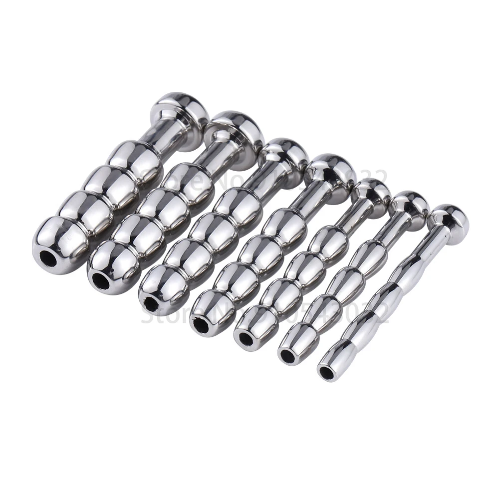 7 sizes Penis Urethral Plug male urethra dilator Stainless Steel Catheters Anal Beads For Men Penis Sex Toy Adult Game sex shop
